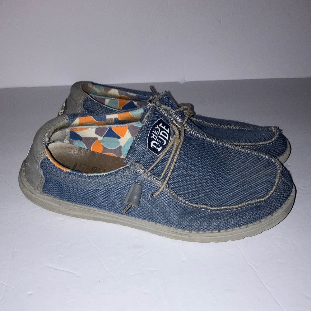 Hey Dude Blue Shadow Loafers Women Size 8